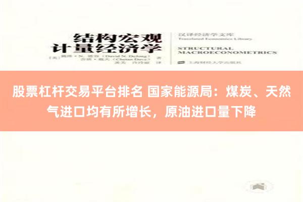 股票杠杆交易平台排名 国家能源局：煤炭、天然气进口均有所增长，原油进口量下降