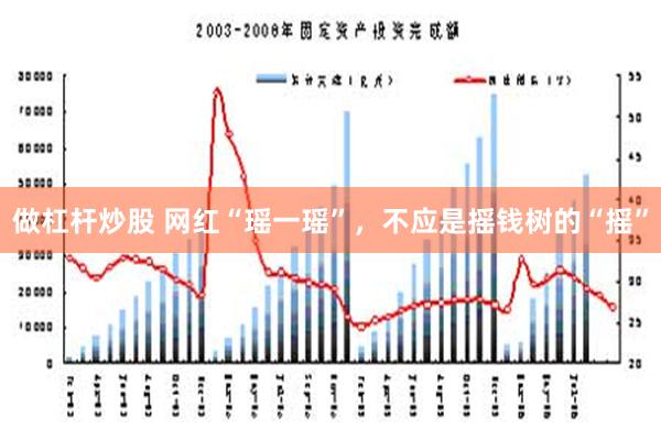 做杠杆炒股 网红“瑶一瑶”，不应是摇钱树的“摇”