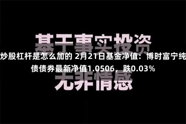 炒股杠杆是怎么加的 2月21日基金净值：博时富宁纯债债券最新净值1.0506，跌0.03%